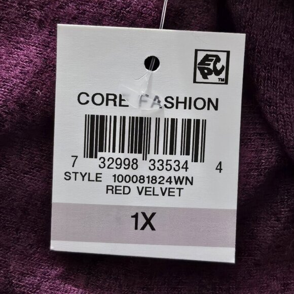 2/$50 Style & Co Womens Plus Ribbed V Neck Sweater 1X NWT - Picture 6 of 7